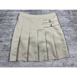 French Toast Skorts Skirt Womens 4‎ Beige Polyester Mini Pleated Front